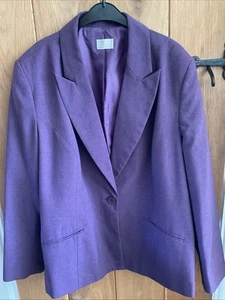 PORTAFINA Size 22 Wildberry (purple Shade) Lined Suit Jacket VGC - Picture 1 of 3