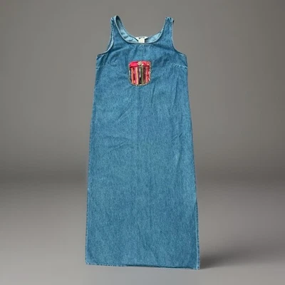 Vestido Jersey Nina Piccalino Suroeste Denim Patrones Bordados Talla 10 Foto 1 de 4