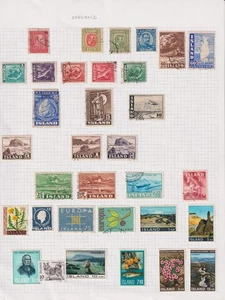 Estampillas de Islandia en 2 páginas - Estado mixto - Imagen 1 de 2