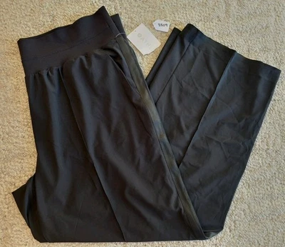 Pantalón de pierna ancha Athleta Nolita para mujer talla 20 poliéster spandex negro nuevo con etiquetas 8809 Foto 1 de 4