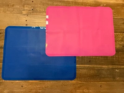 Neat Solutions Silicone Placemats Pink & Blue Set of 2 Non-Slip BPA-Free Kids - Image 1 of 3