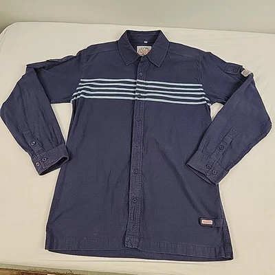 Freshjive Long Sleeve Button Up Ripstop 90s Y2K Shirt Men’s Size M Made In USA - Image 1 of 4