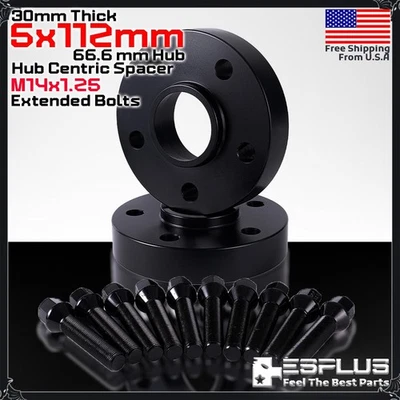 2 peças espaçador central cubo 30 mm BMW 5x112mm 66,6 mm ajuste 1-8/I/M/X-Series etc. - Imagem 1 de 4