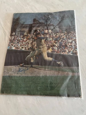 Fergie Jenkins cubsHOF 11x14 full poster board photo pitching off wrigley mound! - Image 1 of 4