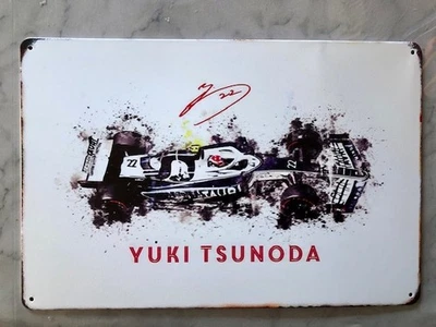 Yuki Tsunoda Formula 1 Metal Panel 20x30cm Japan F1 Racing Sign New - Image 1 of 3