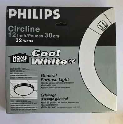 Philips Circline 8” 22W Cool White Plus Fluorescent Light Bulb FCL22EX-CW - Image 1 of 4