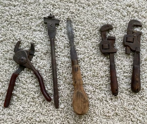 Posten 5 Vintage Werkzeuge Sargent Heyco Walworth HD Smith Schraubenschlüssel Zange Schraubendreher - Bild 1 von 9