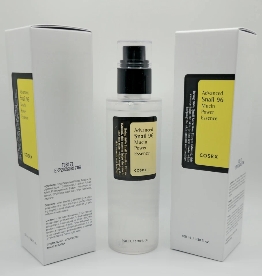Esencia reparadora de caracol COSRX 96 % potencia 3,38 fl. oz 100 ml 2 paquetes exp.08/2026 Foto 1 de 1