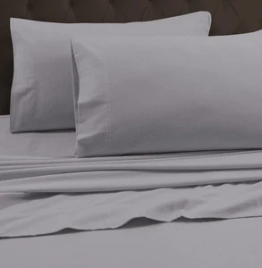 Tribeca Living California King Luxury Solid Flannel Generous Size Flat Sheet,... - Picture 1 of 1