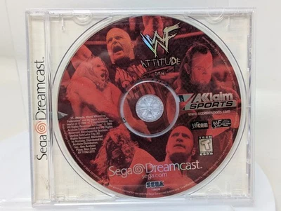 WWF Attitude (Sega Dreamcast, 1999) Disc Case NO Manual Authentic Tested & Works - Image 1 of 4