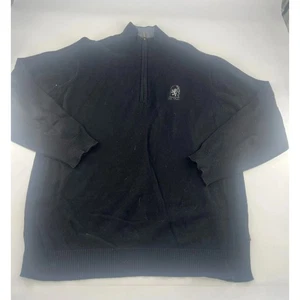 Weatherproof Sweater Mens Large Black ¼ Zip Pullover Normcore Long Sleeve Dressy - Picture 1 of 8