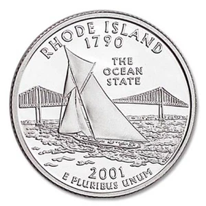 2001-S RHODE ISLAND  STATE  PROOF QUARTER - Picture 1 of 1