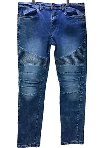 Jeans denim uomo Modern Culture taglio dritto moto taglia 34x32 usato in ottime condizioni - Foto 1 di 10