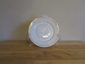 7" Edwin M Knowles 1919 Dessert Plate Picture Frame Porcelain China White Gold - Picture 1 of 3