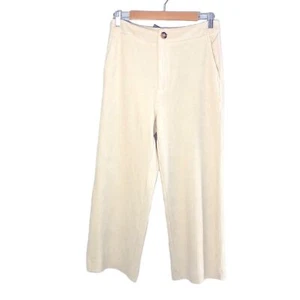 LUCY PARIS | Women’s Ivory Bruna Wide Leg Corduroy Ribbed Pants size M {NEW} - Picture 1 of 15