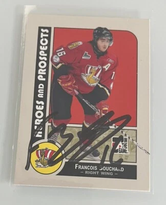 2008-09 ITG Heroes and Prospects Francois Bouchard #87 Auto Autograph Signed - Image 1 of 2