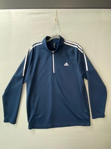 Adidas Golf 1/4 Zip Herren French Terry Pullover Shirt, XL, blau, gebraucht - Bild 1 von 14