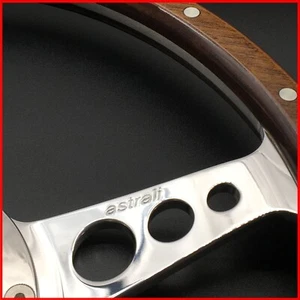 13" Inch Classic Steering Wheel Wood Rim Astrali Semi Dished Fits Moto Lita Boss - Picture 1 of 6