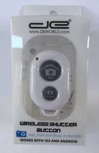 DE World White Wireless Shutter Button (IOS/Android) BRAND NEW - Picture 1 of 5
