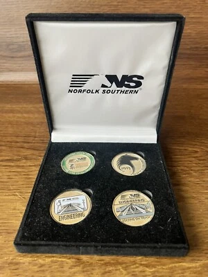Juego de 4 monedas Norfolk Southern Engineering Safety Excellence Operación 2013-17 Foto 1 de 4