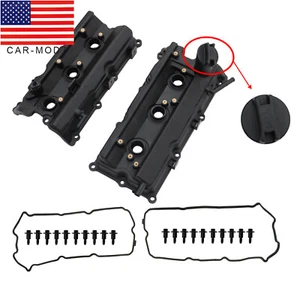 Valve Covers w/ Gasket & Bolt & Cap For Nissan 350Z Infiniti FX35 G35 M35 VQ35DE - Picture 1 of 12