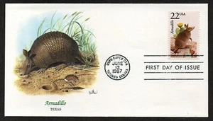 USA, SCOTT # 2296, FLEETWOOD FDC COVER - ARMADILLO, TEXAS, YEAR 1987 - Picture 1 of 2