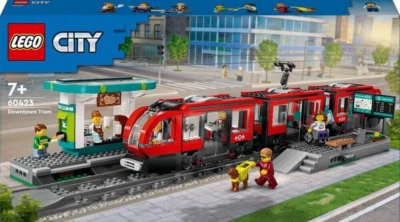 LEGO City Downtown Streetcar and Station 60423 Toy Building Kit 811 pcs - Image 1 of 4
