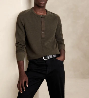 Camiseta Henley Doble Punto Banana Republic #734154 Foto 1 de 4