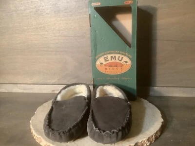 Zapatillas para hombre Emu Australia Ridge forradas de piel de oveja mocasines GRIS TALLA 7 GAMUZA Foto 1 de 4