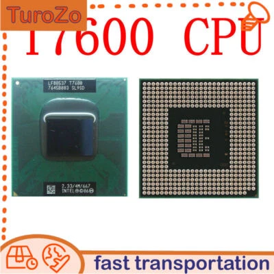 Intel Core 2 Duo T7600 CPU Dual-Core 2.33GHz 667 MHz 4MB Socket M CPU Processor - Image 1 of 2