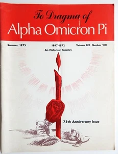 Alpha Omicron Pi To Dragma of 75th Anniversary History 1973 Fraternity - Picture 1 of 5