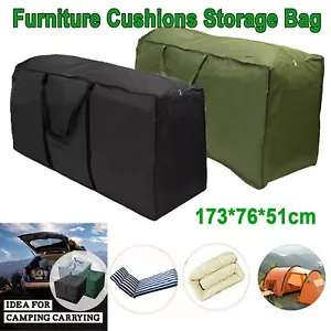 Extra Large Zipped Waterproof Garden Furniture Cushion Storage Bag Heavy Duty UK - Picture 1 of 19