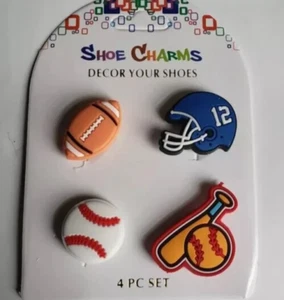 2 Packs Shoe Charms Sports Shoe Charms 8 Pcs Baseball Shoe Charm - Picture 1 of 2