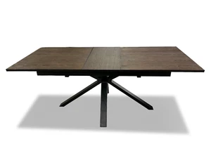 Furniture Village 'Mars' Dark Oak Pop-Up Extending Dining Table | RRP £900 | NEW - Picture 1 of 9