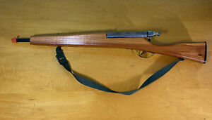 Vintage Rare Disney Wooden Toy Bolt Action Rifle Gun - Old Military Wooden Gun