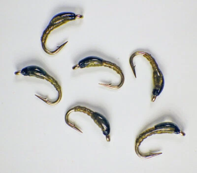 Guide Flies Colorado SOS Olive Baetis Nymphs - Premium Trout Fly Fishing Flies