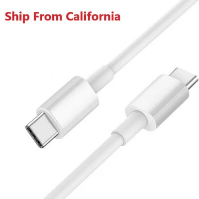 USB C to USB C Cable Type C Fast Charger Charging Cord For MacBook Samsung - Image 1 of 4