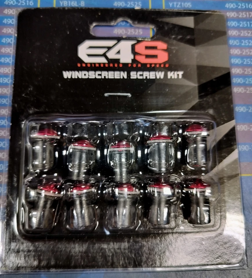 KIT TORNILLO PARABRISAS E4S 5MM ROJO HONDA MOTO PAQUETE DE 10 Foto 1 de 3