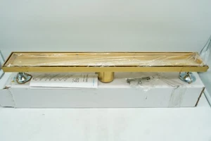 Signature Hardware ZA3-T01-24-PB Scarico doccia rettangolare ottone lucido - Foto 1 di 3