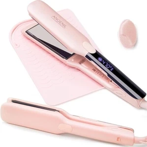 ANGENIL Pro Titanium Glätteisen Haarglätter Lockenstab 15s Hitze 4,5cm breit rosa - Bild 1 von 23