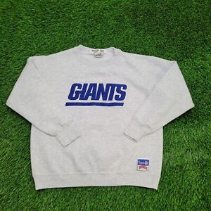 Vintage NFL New-York Giants Football Sweatshirt Womens M 21x22.5 Gray Blue Logo