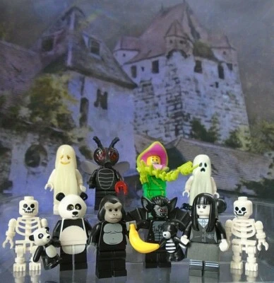 Lego Halloween Themed Loose Minifigures Ghosts Skeletons Vampire Bat Costumes - Image 1 of 4