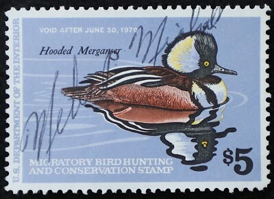 U.S. Used Stamp Scott #RW45 $5 Federal Duck Hunting. Very Fine. Choice! - Image 1 of 2