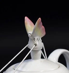 9986076 Porcelaine Lindner Attrape Gouttes Papillon Coloré H3, 5cm - Picture 1 of 3