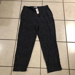 "LOFT" BLACK & WHITE POLKA DOT PULL ON PANTS SZ: MEDIUM -NWT $59.99 RN: #140923 - Picture 1 of 13