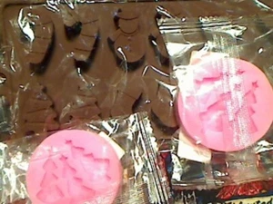 Christmas Silicone Molds - Xmas Tree & Santa Chocolate, Candy & Baking Molds - Picture 1 of 4