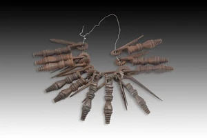 Wrought iron handles lot (eleven units). 20th century, after Baroque models. - Picture 1 of 3