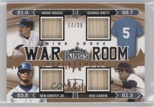 2020 Leaf Lumber Kings War Room /25 Wade Boggs George Brett Ken Griffey Jr HOF