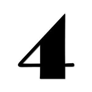 HOUSE NUMBER 4 Broadway Acrylic Large Floating Stylish Modern Gloss Black DIY - Imagen 1 de 17