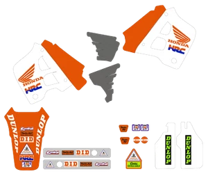 kit adesivi Honda Cr 125 250 1990 1991 1992 completi grafiche Team USA arancione - Imagen 1 de 1